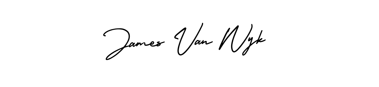 Make a beautiful signature design for name James Van Wyk. With this signature (AmerikaSignatureDemo-Regular) style, you can create a handwritten signature for free. James Van Wyk signature style 3 images and pictures png