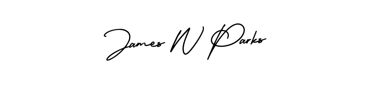 How to Draw James W Parks signature style? AmerikaSignatureDemo-Regular is a latest design signature styles for name James W Parks. James W Parks signature style 3 images and pictures png