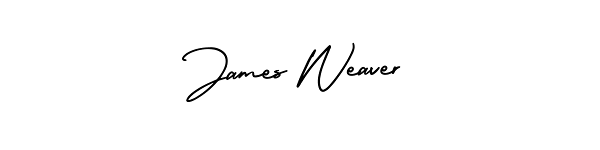 James Weaver stylish signature style. Best Handwritten Sign (AmerikaSignatureDemo-Regular) for my name. Handwritten Signature Collection Ideas for my name James Weaver. James Weaver signature style 3 images and pictures png