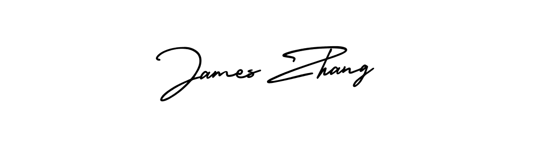 The best way (AmerikaSignatureDemo-Regular) to make a short signature is to pick only two or three words in your name. The name James Zhang include a total of six letters. For converting this name. James Zhang signature style 3 images and pictures png