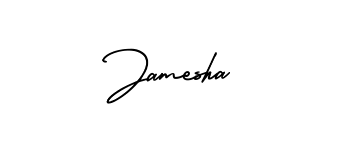 if you are searching for the best signature style for your name Jamesha. so please give up your signature search. here we have designed multiple signature styles  using AmerikaSignatureDemo-Regular. Jamesha signature style 3 images and pictures png