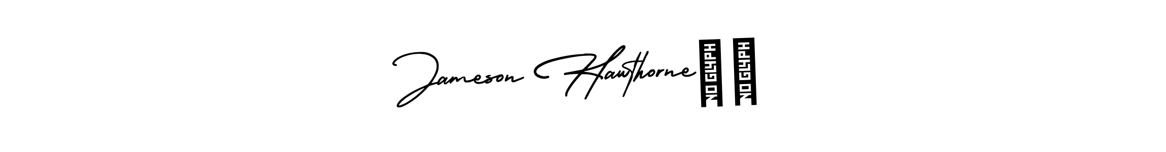 The best way (AmerikaSignatureDemo-Regular) to make a short signature is to pick only two or three words in your name. The name Jameson Hawthorne❤️ include a total of six letters. For converting this name. Jameson Hawthorne❤️ signature style 3 images and pictures png