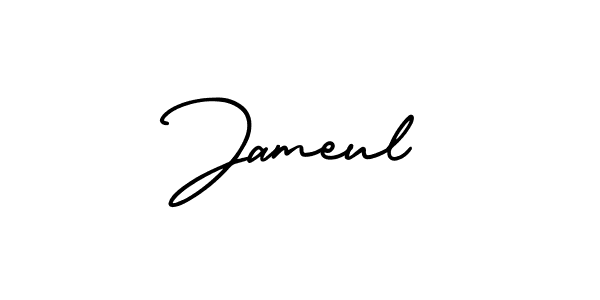 if you are searching for the best signature style for your name Jameul. so please give up your signature search. here we have designed multiple signature styles  using AmerikaSignatureDemo-Regular. Jameul signature style 3 images and pictures png