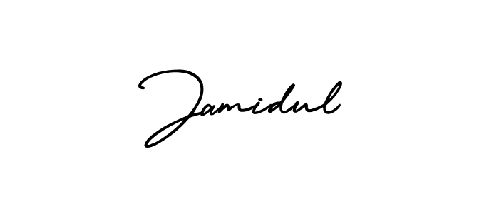 Similarly AmerikaSignatureDemo-Regular is the best handwritten signature design. Signature creator online .You can use it as an online autograph creator for name Jamidul. Jamidul signature style 3 images and pictures png