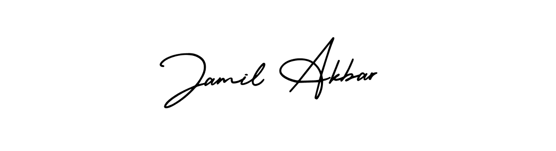 It looks lik you need a new signature style for name Jamil Akbar. Design unique handwritten (AmerikaSignatureDemo-Regular) signature with our free signature maker in just a few clicks. Jamil Akbar signature style 3 images and pictures png