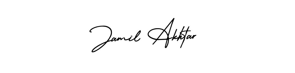 It looks lik you need a new signature style for name Jamil Akhtar. Design unique handwritten (AmerikaSignatureDemo-Regular) signature with our free signature maker in just a few clicks. Jamil Akhtar signature style 3 images and pictures png