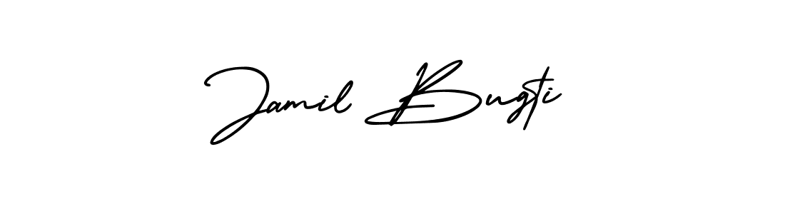 It looks lik you need a new signature style for name Jamil Bugti. Design unique handwritten (AmerikaSignatureDemo-Regular) signature with our free signature maker in just a few clicks. Jamil Bugti signature style 3 images and pictures png