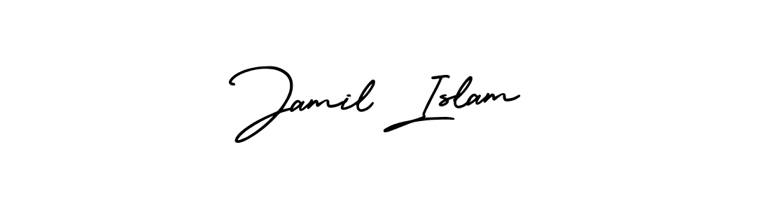 Create a beautiful signature design for name Jamil Islam. With this signature (AmerikaSignatureDemo-Regular) fonts, you can make a handwritten signature for free. Jamil Islam signature style 3 images and pictures png