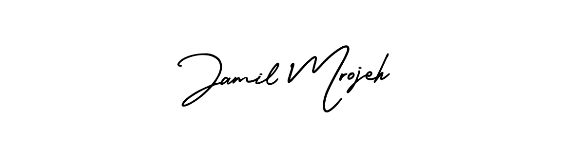 if you are searching for the best signature style for your name Jamil Mrojeh. so please give up your signature search. here we have designed multiple signature styles  using AmerikaSignatureDemo-Regular. Jamil Mrojeh signature style 3 images and pictures png