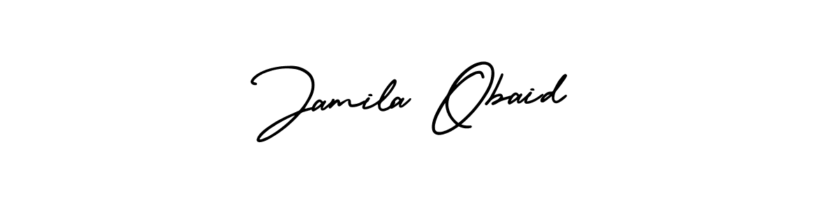Create a beautiful signature design for name Jamila Obaid. With this signature (AmerikaSignatureDemo-Regular) fonts, you can make a handwritten signature for free. Jamila Obaid signature style 3 images and pictures png