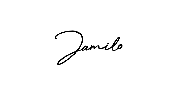 How to Draw Jamilo signature style? AmerikaSignatureDemo-Regular is a latest design signature styles for name Jamilo. Jamilo signature style 3 images and pictures png