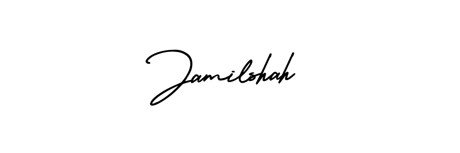 Similarly AmerikaSignatureDemo-Regular is the best handwritten signature design. Signature creator online .You can use it as an online autograph creator for name Jamilshah. Jamilshah signature style 3 images and pictures png