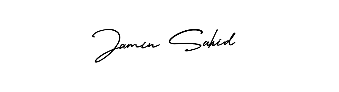Similarly AmerikaSignatureDemo-Regular is the best handwritten signature design. Signature creator online .You can use it as an online autograph creator for name Jamin Sahid. Jamin Sahid signature style 3 images and pictures png