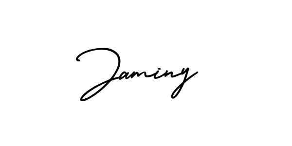 How to make Jaminy name signature. Use AmerikaSignatureDemo-Regular style for creating short signs online. This is the latest handwritten sign. Jaminy signature style 3 images and pictures png