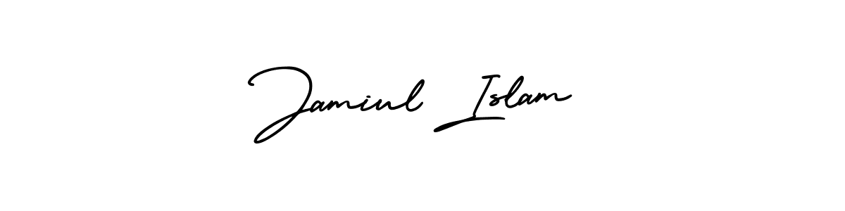 How to make Jamiul Islam name signature. Use AmerikaSignatureDemo-Regular style for creating short signs online. This is the latest handwritten sign. Jamiul Islam signature style 3 images and pictures png