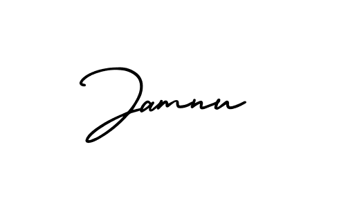 It looks lik you need a new signature style for name Jamnu. Design unique handwritten (AmerikaSignatureDemo-Regular) signature with our free signature maker in just a few clicks. Jamnu signature style 3 images and pictures png