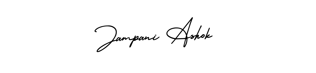 How to make Jampani Ashok name signature. Use AmerikaSignatureDemo-Regular style for creating short signs online. This is the latest handwritten sign. Jampani Ashok signature style 3 images and pictures png