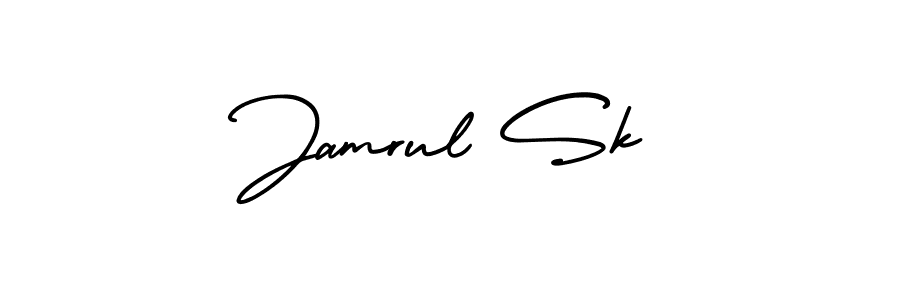 How to Draw Jamrul Sk signature style? AmerikaSignatureDemo-Regular is a latest design signature styles for name Jamrul Sk. Jamrul Sk signature style 3 images and pictures png