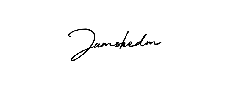 The best way (AmerikaSignatureDemo-Regular) to make a short signature is to pick only two or three words in your name. The name Jamshedm include a total of six letters. For converting this name. Jamshedm signature style 3 images and pictures png