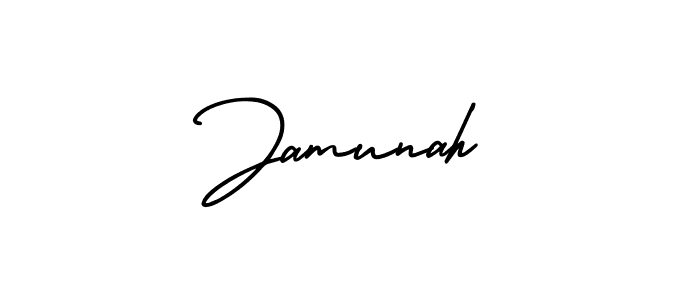 Design your own signature with our free online signature maker. With this signature software, you can create a handwritten (AmerikaSignatureDemo-Regular) signature for name Jamunah. Jamunah signature style 3 images and pictures png