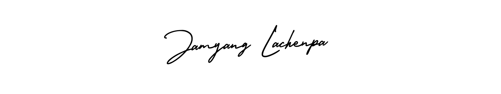 Make a beautiful signature design for name Jamyang Lachenpa. With this signature (AmerikaSignatureDemo-Regular) style, you can create a handwritten signature for free. Jamyang Lachenpa signature style 3 images and pictures png