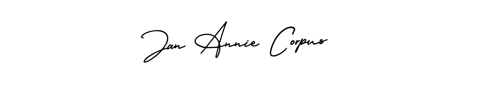 How to Draw Jan Annie Corpus signature style? AmerikaSignatureDemo-Regular is a latest design signature styles for name Jan Annie Corpus. Jan Annie Corpus signature style 3 images and pictures png