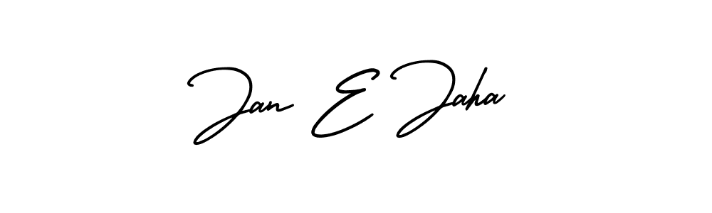 Also You can easily find your signature by using the search form. We will create Jan E Jaha name handwritten signature images for you free of cost using AmerikaSignatureDemo-Regular sign style. Jan E Jaha signature style 3 images and pictures png
