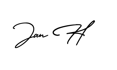 You should practise on your own different ways (AmerikaSignatureDemo-Regular) to write your name (Jan H) in signature. don't let someone else do it for you. Jan H signature style 3 images and pictures png