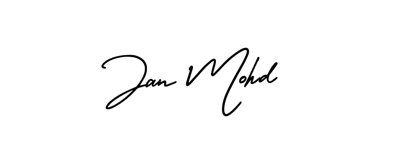 You should practise on your own different ways (AmerikaSignatureDemo-Regular) to write your name (Jan Mohd) in signature. don't let someone else do it for you. Jan Mohd signature style 3 images and pictures png