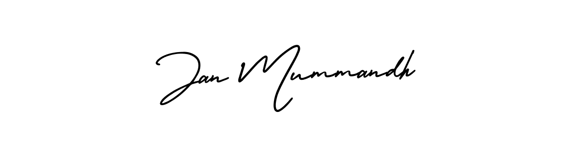 Jan Mummandh stylish signature style. Best Handwritten Sign (AmerikaSignatureDemo-Regular) for my name. Handwritten Signature Collection Ideas for my name Jan Mummandh. Jan Mummandh signature style 3 images and pictures png