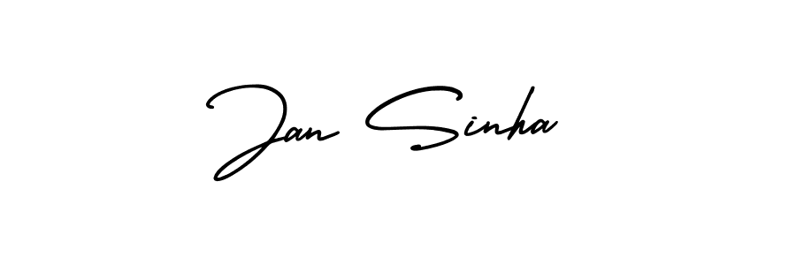 The best way (AmerikaSignatureDemo-Regular) to make a short signature is to pick only two or three words in your name. The name Jan Sinha include a total of six letters. For converting this name. Jan Sinha signature style 3 images and pictures png