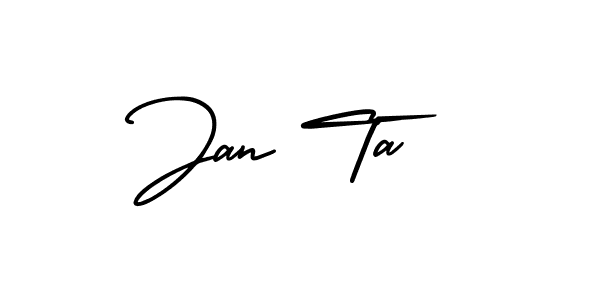 Make a beautiful signature design for name Jan Ta. With this signature (AmerikaSignatureDemo-Regular) style, you can create a handwritten signature for free. Jan Ta signature style 3 images and pictures png
