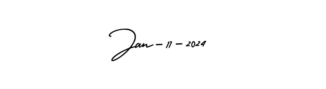 The best way (AmerikaSignatureDemo-Regular) to make a short signature is to pick only two or three words in your name. The name Jan-17-2024 include a total of six letters. For converting this name. Jan-17-2024 signature style 3 images and pictures png