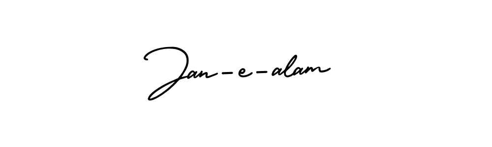 Create a beautiful signature design for name Jan-e-alam. With this signature (AmerikaSignatureDemo-Regular) fonts, you can make a handwritten signature for free. Jan-e-alam signature style 3 images and pictures png