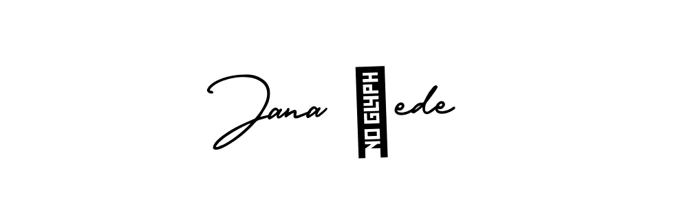 The best way (AmerikaSignatureDemo-Regular) to make a short signature is to pick only two or three words in your name. The name Jana Čede include a total of six letters. For converting this name. Jana Čede signature style 3 images and pictures png