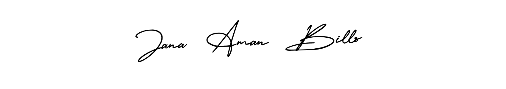 You can use this online signature creator to create a handwritten signature for the name Jana  Aman  Bills. This is the best online autograph maker. Jana  Aman  Bills signature style 3 images and pictures png