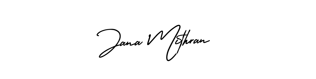 This is the best signature style for the Jana Mithran name. Also you like these signature font (AmerikaSignatureDemo-Regular). Mix name signature. Jana Mithran signature style 3 images and pictures png