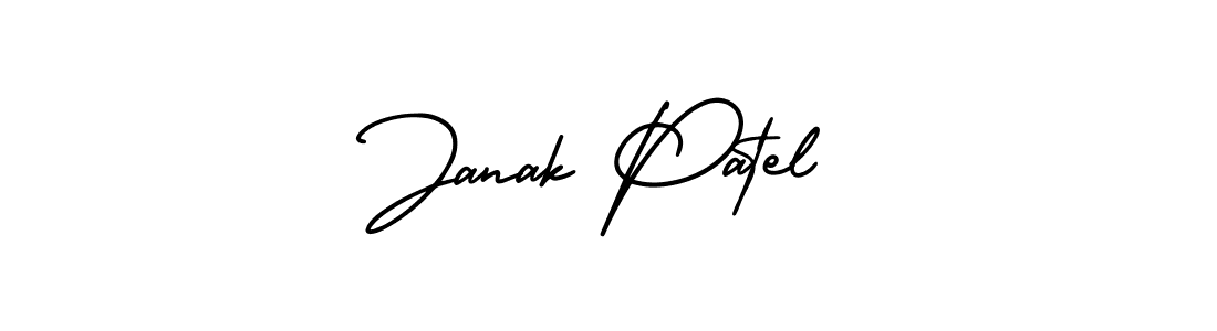 Make a beautiful signature design for name Janak Patel. With this signature (AmerikaSignatureDemo-Regular) style, you can create a handwritten signature for free. Janak Patel signature style 3 images and pictures png