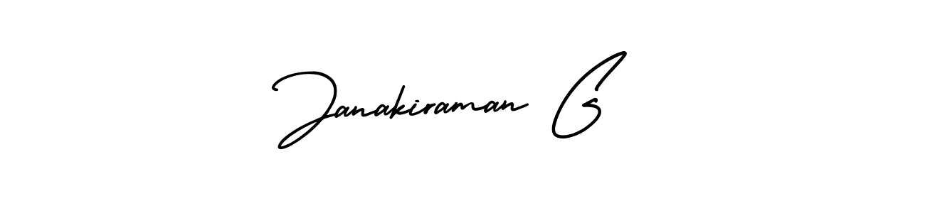 Design your own signature with our free online signature maker. With this signature software, you can create a handwritten (AmerikaSignatureDemo-Regular) signature for name Janakiraman G. Janakiraman G signature style 3 images and pictures png