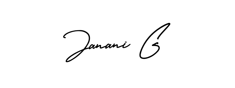 Also we have Janani G name is the best signature style. Create professional handwritten signature collection using AmerikaSignatureDemo-Regular autograph style. Janani G signature style 3 images and pictures png