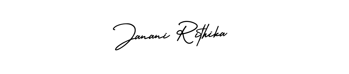 Best and Professional Signature Style for Janani Rithika. AmerikaSignatureDemo-Regular Best Signature Style Collection. Janani Rithika signature style 3 images and pictures png