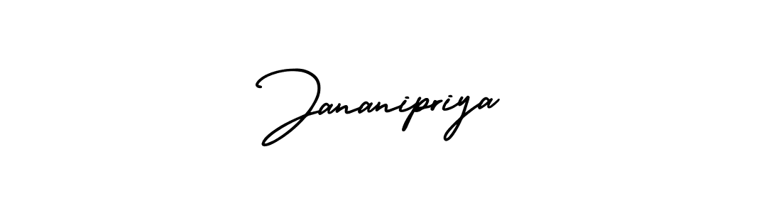 Create a beautiful signature design for name Jananipriya. With this signature (AmerikaSignatureDemo-Regular) fonts, you can make a handwritten signature for free. Jananipriya signature style 3 images and pictures png