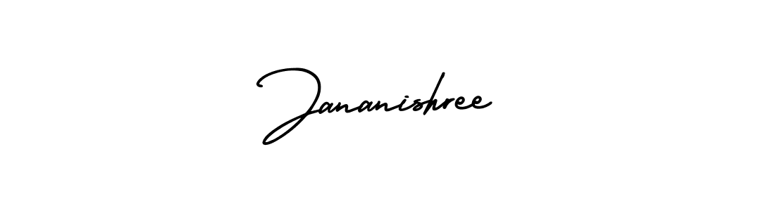 Jananishree stylish signature style. Best Handwritten Sign (AmerikaSignatureDemo-Regular) for my name. Handwritten Signature Collection Ideas for my name Jananishree. Jananishree signature style 3 images and pictures png