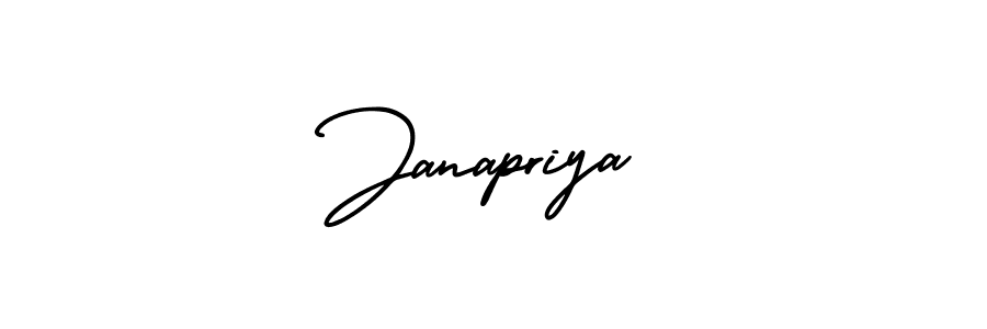 You should practise on your own different ways (AmerikaSignatureDemo-Regular) to write your name (Janapriya) in signature. don't let someone else do it for you. Janapriya signature style 3 images and pictures png