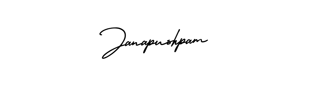 The best way (AmerikaSignatureDemo-Regular) to make a short signature is to pick only two or three words in your name. The name Janapushpam include a total of six letters. For converting this name. Janapushpam signature style 3 images and pictures png
