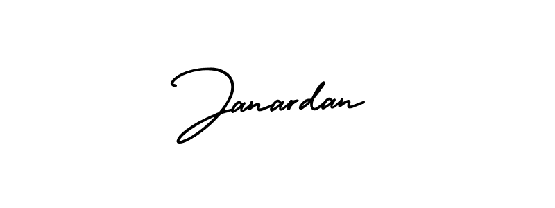 Use a signature maker to create a handwritten signature online. With this signature software, you can design (AmerikaSignatureDemo-Regular) your own signature for name Janardan. Janardan signature style 3 images and pictures png