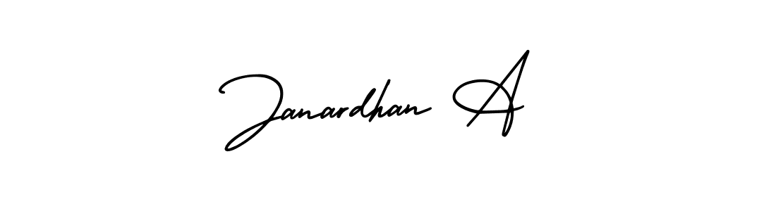 Janardhan A stylish signature style. Best Handwritten Sign (AmerikaSignatureDemo-Regular) for my name. Handwritten Signature Collection Ideas for my name Janardhan A. Janardhan A signature style 3 images and pictures png