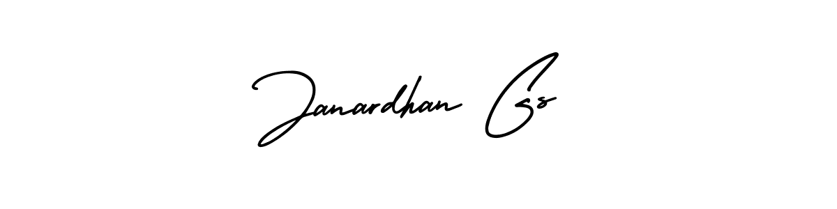 Use a signature maker to create a handwritten signature online. With this signature software, you can design (AmerikaSignatureDemo-Regular) your own signature for name Janardhan Gs. Janardhan Gs signature style 3 images and pictures png