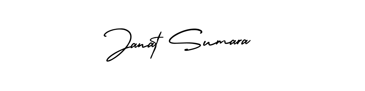 Create a beautiful signature design for name Janat Sumara. With this signature (AmerikaSignatureDemo-Regular) fonts, you can make a handwritten signature for free. Janat Sumara signature style 3 images and pictures png