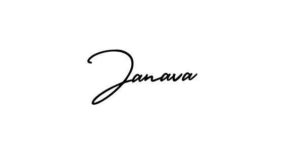 Janava stylish signature style. Best Handwritten Sign (AmerikaSignatureDemo-Regular) for my name. Handwritten Signature Collection Ideas for my name Janava. Janava signature style 3 images and pictures png